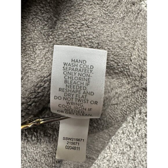 Pure‎ Jill Hoodie Sweater Womans M Gray Knit Ribbed Cozy Soft Pullover - Picture 7 of 9